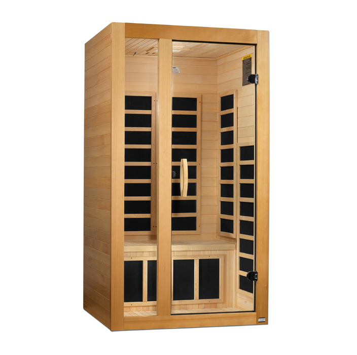Dynamic "Gracia" 1-2 Person Low EMF FAR Infrared Sauna – Canadian Hemlock