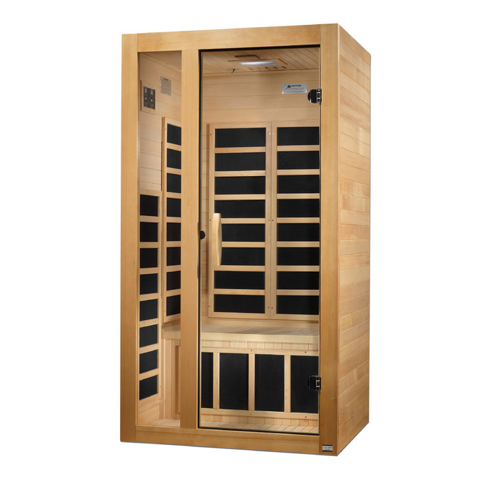 Dynamic "Gracia" 1-2 Person Low EMF FAR Infrared Sauna – Canadian Hemlock