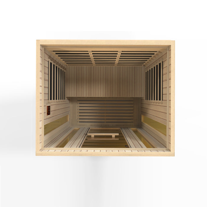 Dynamic - Hemlock 3-Person Infrared Sauna "MX-LS3-01" – 6 Carbon Panels